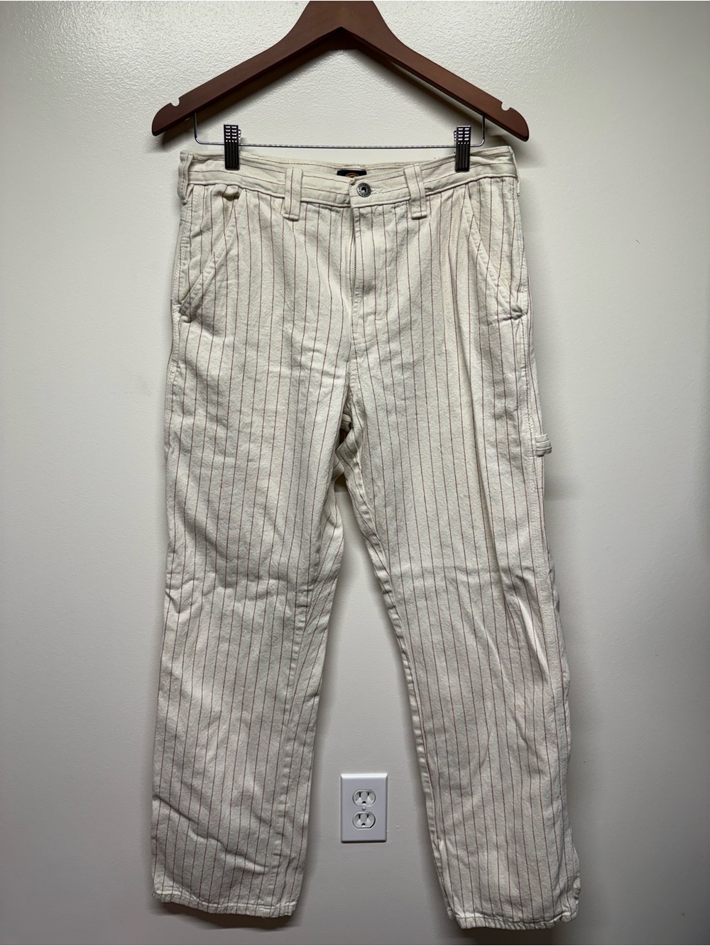 Dickies Cream Pinstripe Cargo Pants